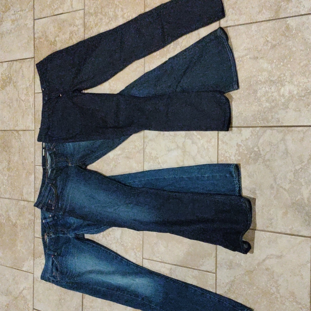 LOT 3 Pairs Bluer Denim Jeans 27 27L 27R Skinny Dark Blue Boot Skinny Selvage